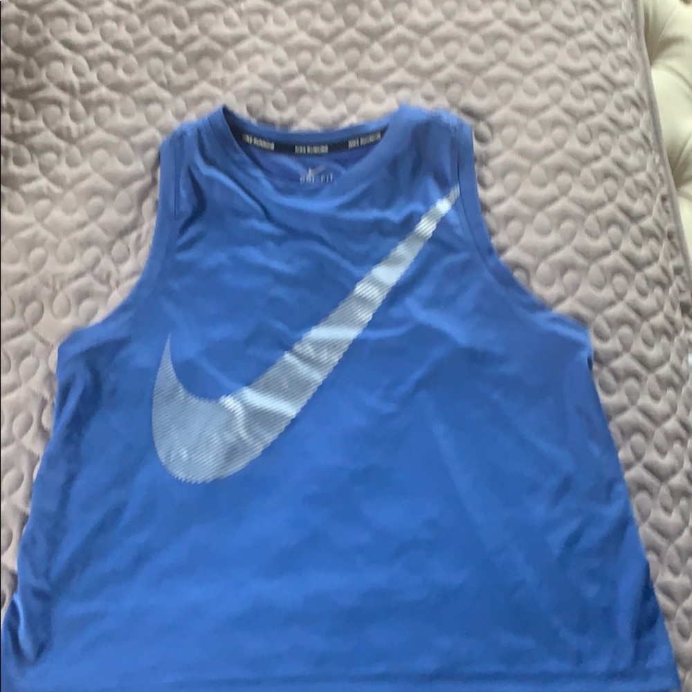 nike blue crop!!